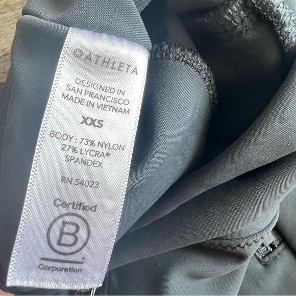 ATHLETA Stellar Tight Anthracite Grey Work Travel Size XXS Zipper Pockets Pants - Picture 5 of 12